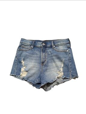 Kendall + Kylie Minshaft The Icon Distressed Raw Hem Shorts Size 7/28